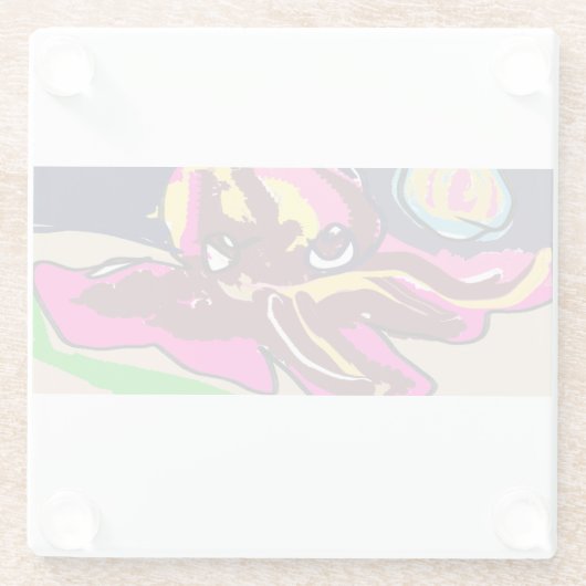 Oktopus niedlich glasuntersetzer (Rückseite)