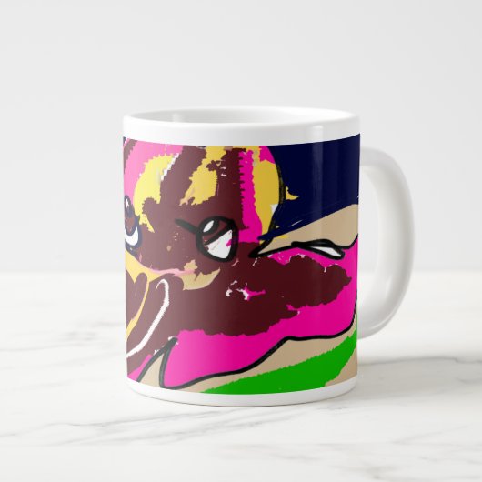 Oktopus niedlich Jumbo-Tasse (Vorderseite Rechts)