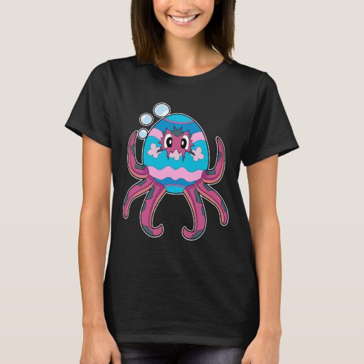 Oktopus Ostern Osterei T-Shirt (Vorderseite)