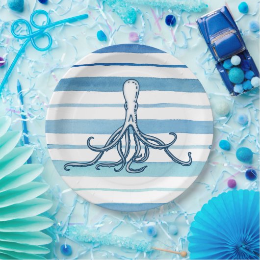Oktopus Pappteller (Party)