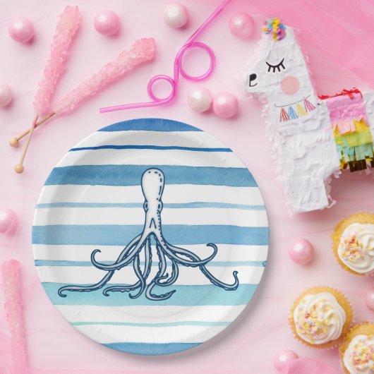 Oktopus Pappteller (Party)