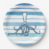 Oktopus Pappteller (Vorderseite)