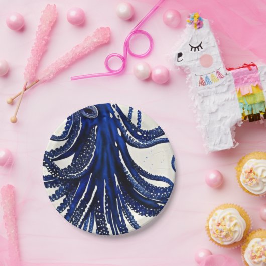 Oktopus Pappteller (Party)