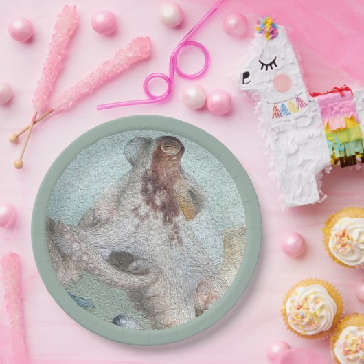 Oktopus Pappteller (Party)