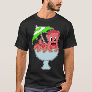 Oktopus-Party-Cocktailschirm T-Shirt