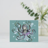 Oktopus Postkarte (Stehend Vorderseite)