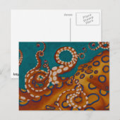 Oktopus Postkarte (Vorne/Hinten)