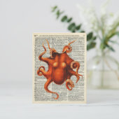 Oktopus Postkarte (Stehend Vorderseite)