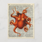 Oktopus Postkarte (Vorderseite)