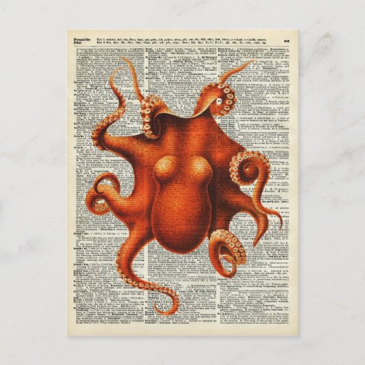 Oktopus Postkarte (Vorderseite)