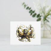Oktopus Postkarte (Stehend Vorderseite)