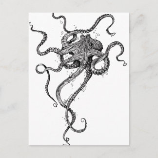 Oktopus Postkarte