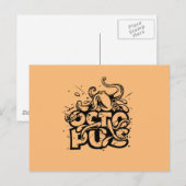 Oktopus Postkarte (Vorne/Hinten)