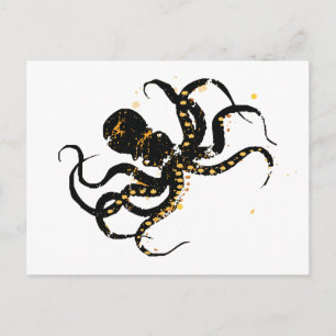 Oktopus Postkarte