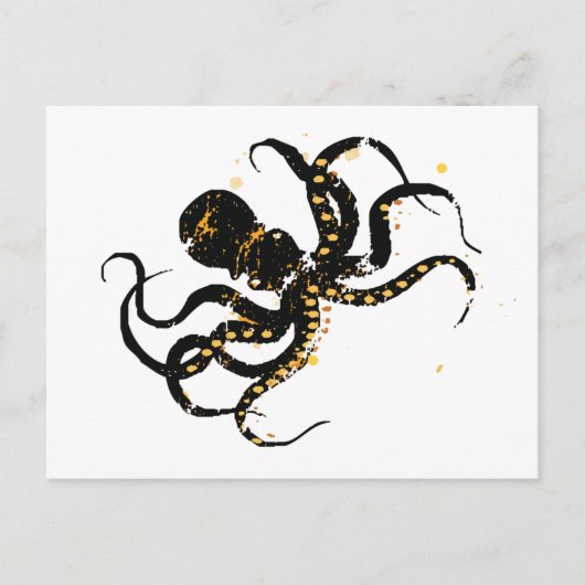Oktopus Postkarte (Vorderseite)