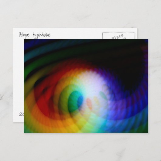 Oktopus Postkarte (Vorne/Hinten)
