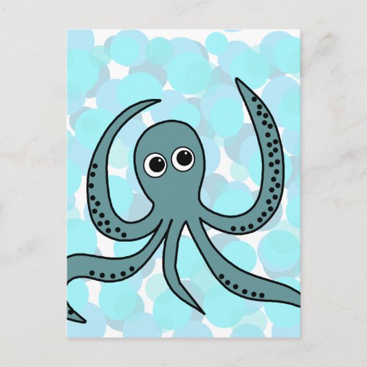 Oktopus Postkarte (Vorderseite)
