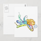 Oktopus Postkarte (Vorne/Hinten)