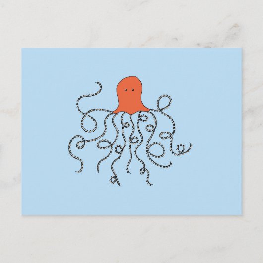 Oktopus Postkarte (Vorderseite)