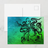 Oktopus Postkarte (Vorne/Hinten)