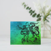 Oktopus Postkarte (Stehend Vorderseite)