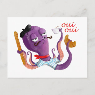 Oktopus Postkarte