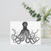 Oktopus Postkarte (Stehend Vorderseite)