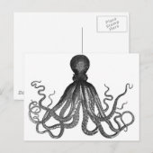 Oktopus Postkarte (Vorne/Hinten)