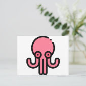 Oktopus Postkarte (Stehend Vorderseite)