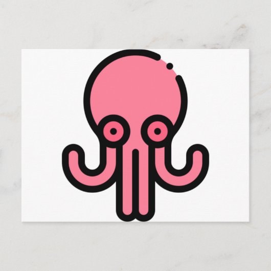 Oktopus Postkarte (Vorderseite)