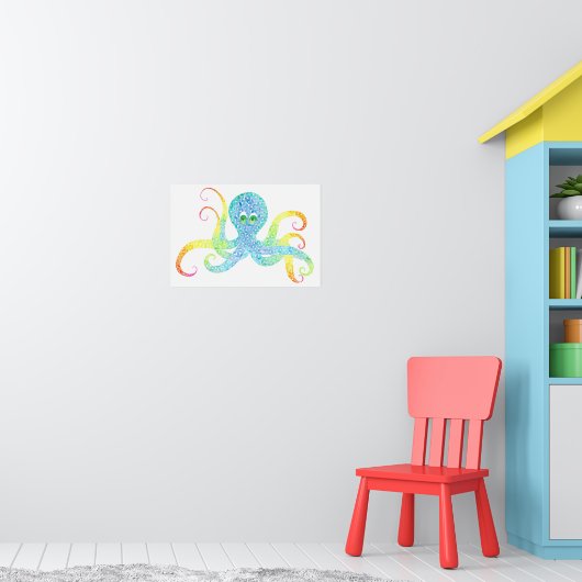 Oktopus Print Poster (Kinderzimmer 1)