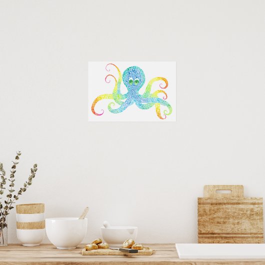 Oktopus Print Poster (Küche)