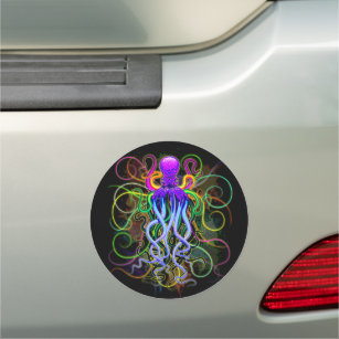 Oktopus Psychedelische Lumineszenz Auto Magnet