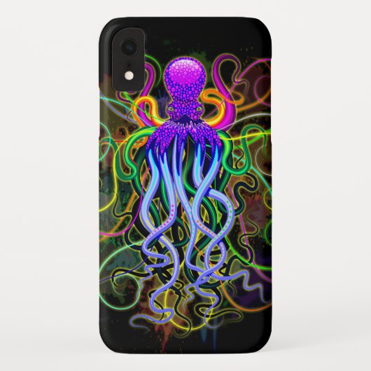 Oktopus Psychedelische Lumineszenz Case-Mate iPhone Hülle (Rückseite)