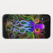 Oktopus Psychedelische Lumineszenz Case-Mate iPhone Hülle (Rückseite (Horizontal))