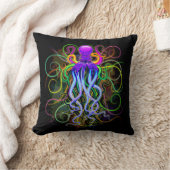 Oktopus Psychedelische Lumineszenz Kissen (Decke)