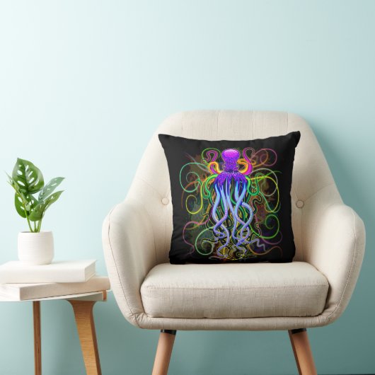 Oktopus Psychedelische Lumineszenz Kissen (Stuhl )