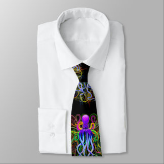 Oktopus Psychedelische Lumineszenz Krawatte