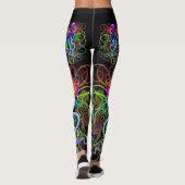 Oktopus Psychedelische Lumineszenz Leggings (Rückseite)