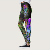 Oktopus Psychedelische Lumineszenz Leggings (Links)