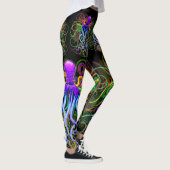 Oktopus Psychedelische Lumineszenz Leggings (Rechts)