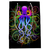 Oktopus Psychedelische Lumineszenz Mittlere Geschenktüte (Vorderseite)