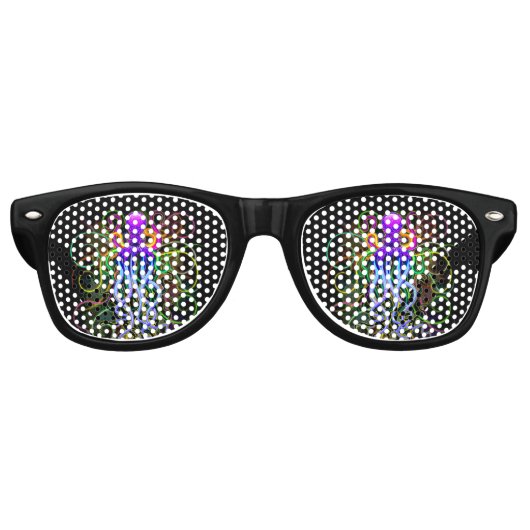 Oktopus Psychedelische Lumineszenz Partybrille (Vorderseite)