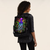Oktopus Psychedelische Lumineszenz Rucksack (Ausgewaschen)