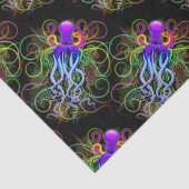 Oktopus Psychedelische Lumineszenz Seidenpapier (Detail)