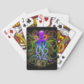 Oktopus Psychedelische Lumineszenz Spielkarten (Rückseite)