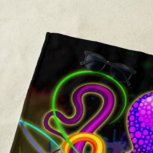 Oktopus Psychedelische Lumineszenz Strandtuch (Beispiel)