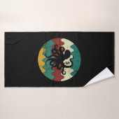 Oktopus Retro Badehandtuch (Badehandtuch)