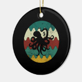Oktopus Retro Keramik Ornament (Links)