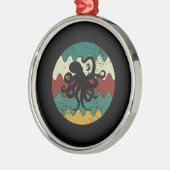 Oktopus Retro Ornament Aus Metall (Links)